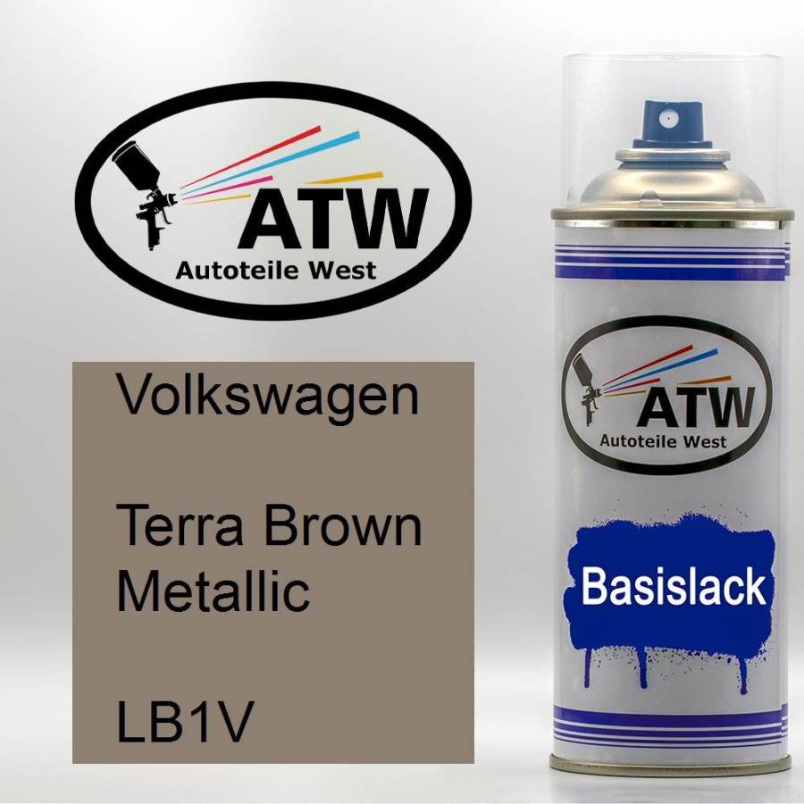 Volkswagen, Terra Brown Metallic, LB1V: 400ml Sprühdose, von ATW Autoteile West.